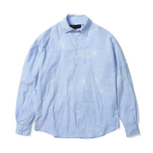 Gathered Fray Button Down