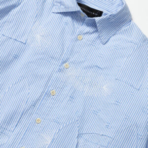 Gathered Fray Button Down