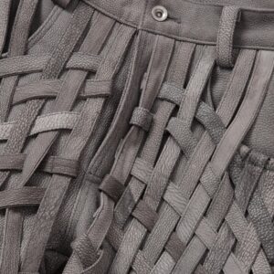 INTERWOVEN LEATHER TROUSERS