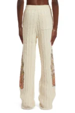 FLAME GLASS CABLE KNIT LOUNGE PANTS BACK