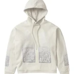 RHINESTONE HOODED PULLOVER OFF WHITE