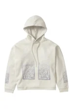 RHINESTONE HOODED PULLOVER OFF WHITE